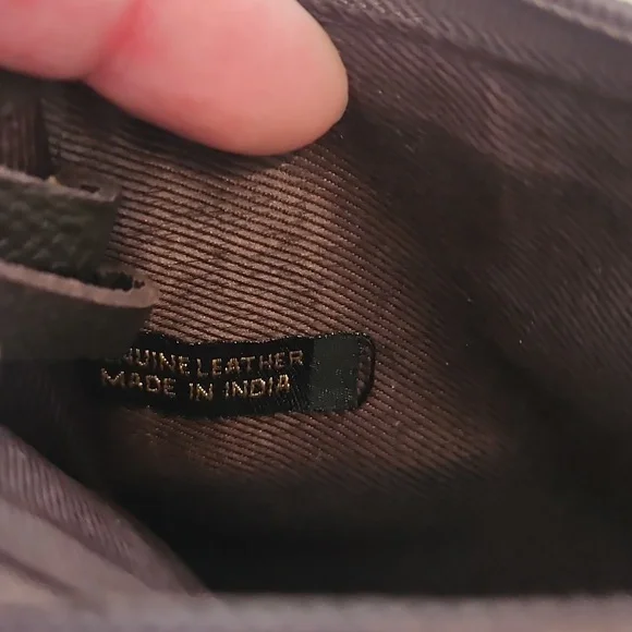 NWOT Genuine Leather Brown Sunflower Wallet - Picture 4 of 5